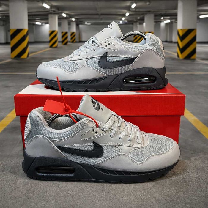 (2244) SALE Кросівки Nike Air Max сірі з чорним (43 44 45) найк