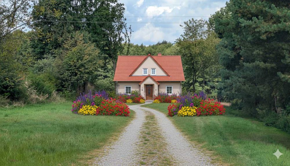 Budowlana działka z utwardzonym dojazdem