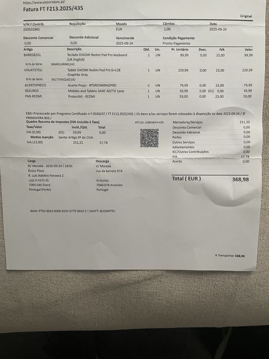 Tablet Xiaomi redmi pad pro (Novo)