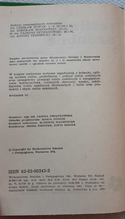 Książka "Rośliny ozdobne" praca zbiorowa