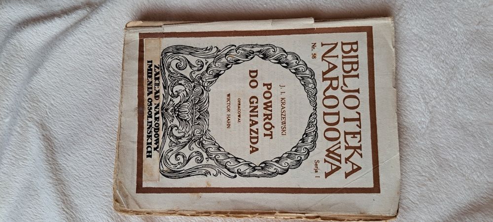Stara książka - Powrót do gniazda - J.I. Kraszewski
