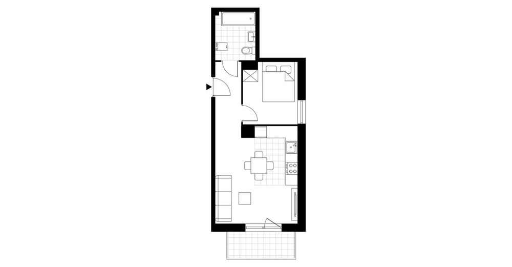 2-pokojowe mieszkanie 36m2 + balkon