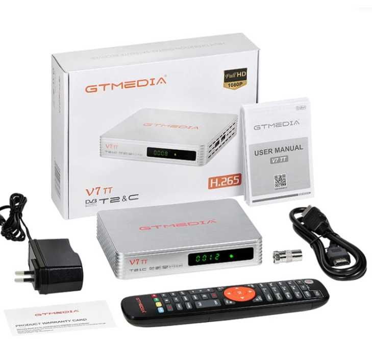 GTMedia V7 TT Receptor Cabo DVB-C + TDT DVB-T2 Full HD Wi-Fi