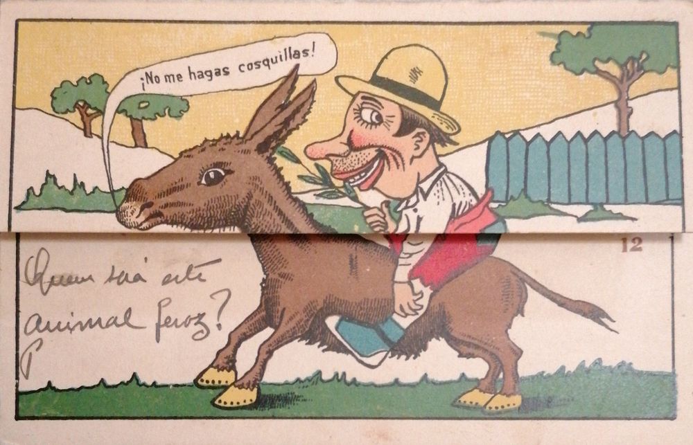 Postal Antigo "Metamórfico" Hergara - Humor (Anos 30/50)