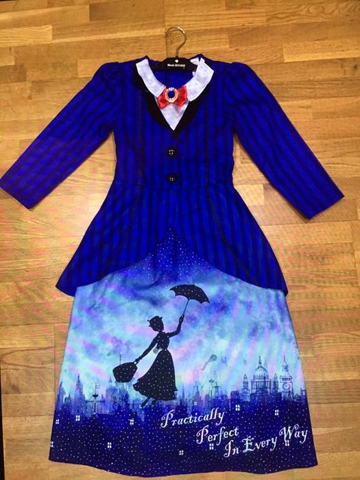 Карнавальное платье Мери Поппинс на 7-8 лет