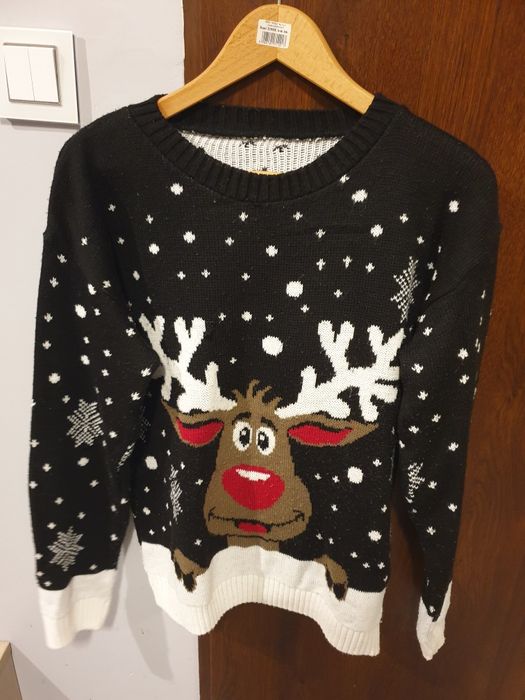 Sweter świąteczny unisex M renifer