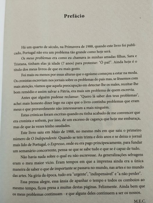 Miguel Esteves Cardoso - os meus problemas