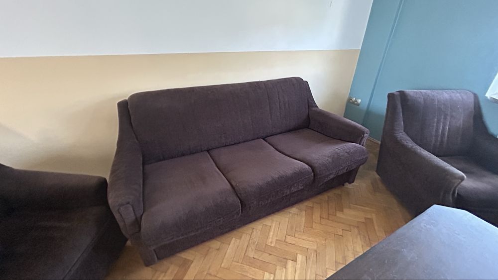 Kanapa rozkladana i 2 fotele