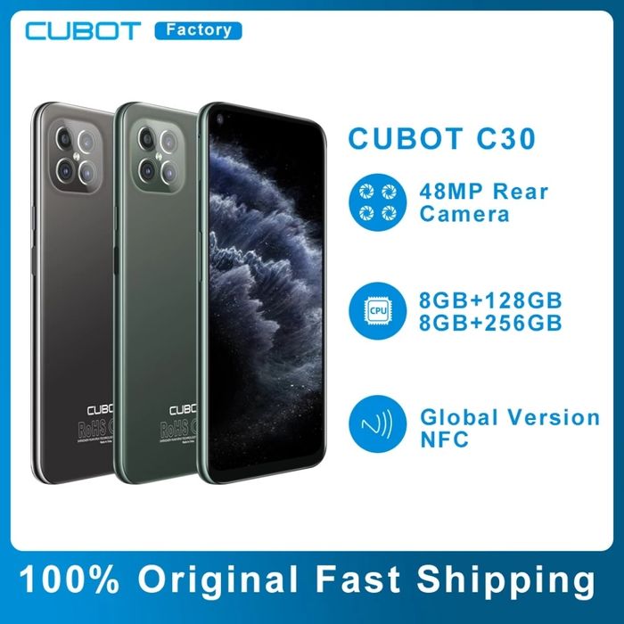 Smartphone Cubot C30 8GB 128 GB Memória interna Novo Batalha
