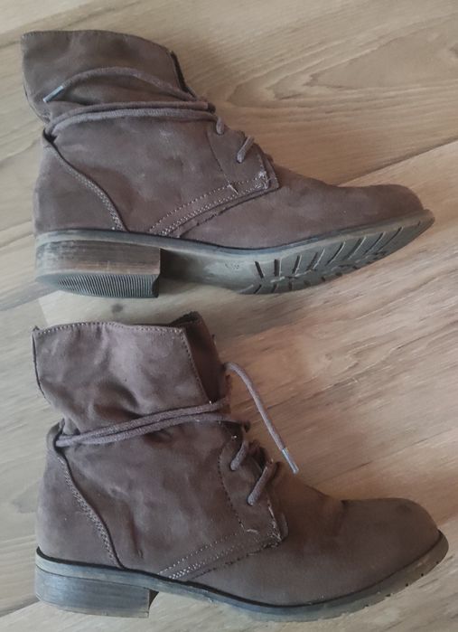 Botki brązowe sznurowane, roz.38