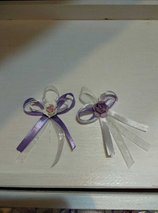 kotyliony weselne wesele fioletowe handmade