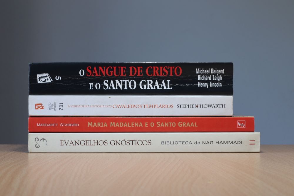 Pack 3 Livros usados inspirados no livro "O Código Da Vinci" (PT)