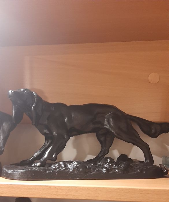 статуэтка фигурка Лошади на лугу собачка собака скульптура