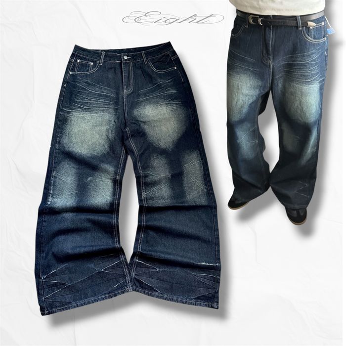 Джинси Фларед Кльош Сині Вошед Flared Bootcut Baggy Jeans Washed Y2k Archive 527 567 Opium Erd Racer Jaded London Balenci Буткат Джинсы Архив Опиум