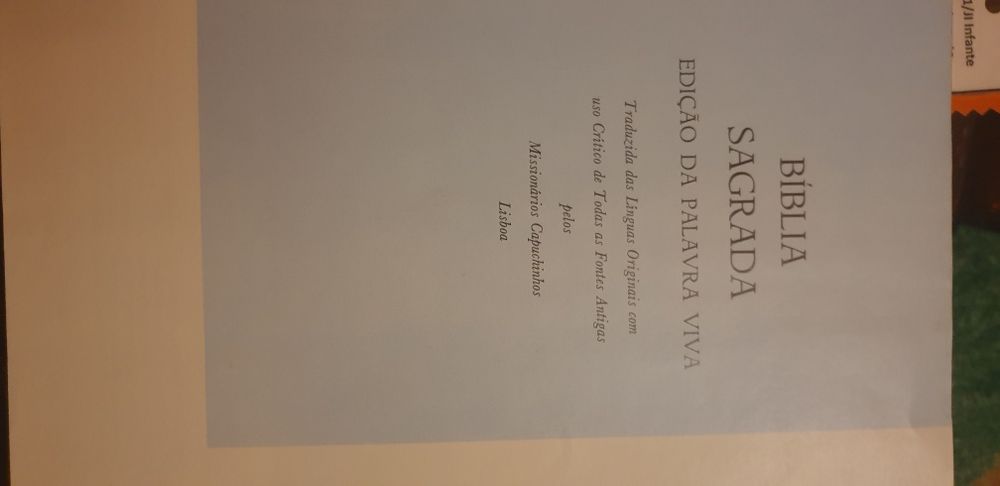 Bíblia Sagrada, Edição da Palavra Viva, de 1974, tradução dos Missionários Capuchinhos