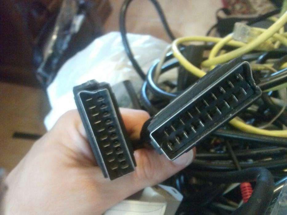6 cabos scart scart 21 pins e adaptador scart RCA