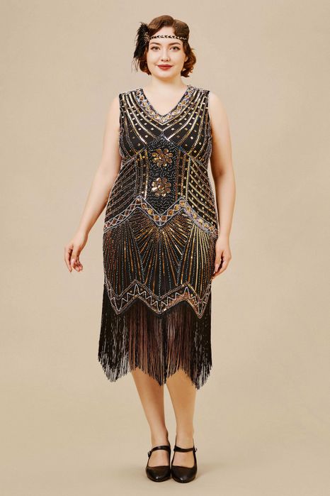 Вечірня сукня у стилі Чікаго 20-рр, 3ХЛ (на пишні форми)