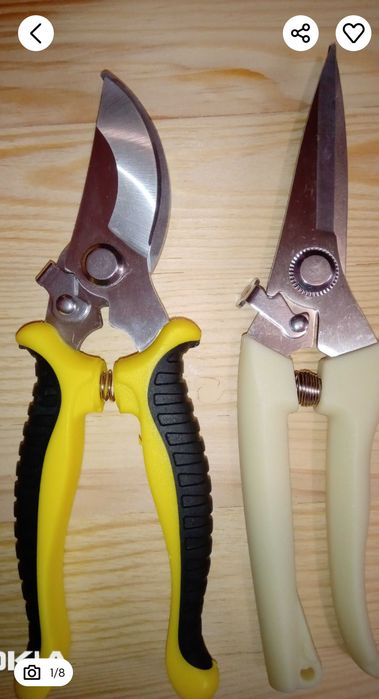 Набір секаторів для роботи в саду. 2 шт.