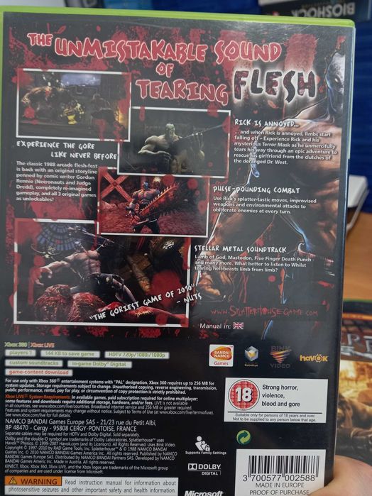 Splatterhouse ANG XBOX360 3xAAA stan bardzo dobry