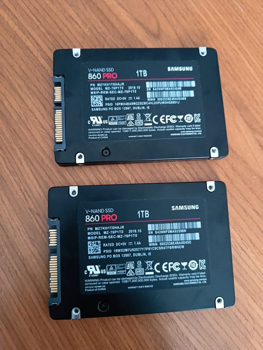 2x Samsung 860 PRO 1TB SSD SATA Enterprise – 92% Saúde – Excelente Estado