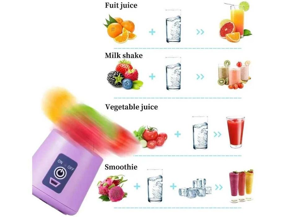 NOVO Espremedor Portátil Misturador deFrutas Recarregável/Bom presente