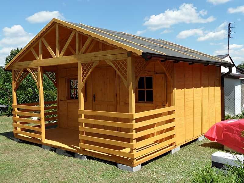DOMEK JAŚ 4,5x4,5m Impregnowany +Podłoga +Taras Dach 2-spad Producent