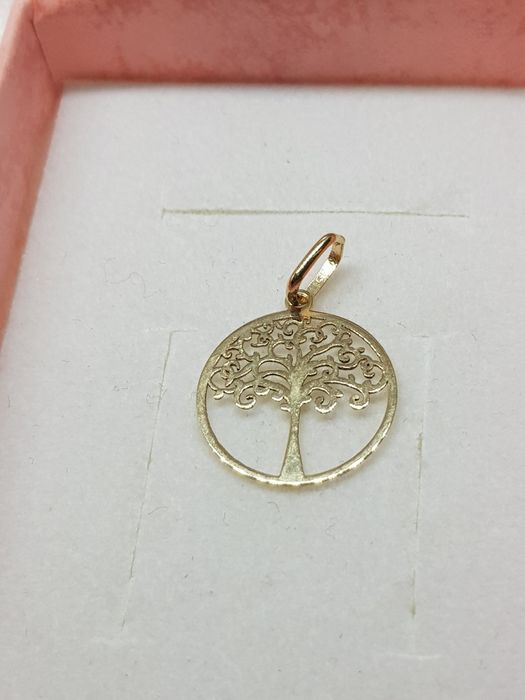 Złoty wisiorek drzewo szczęścia złoto 585