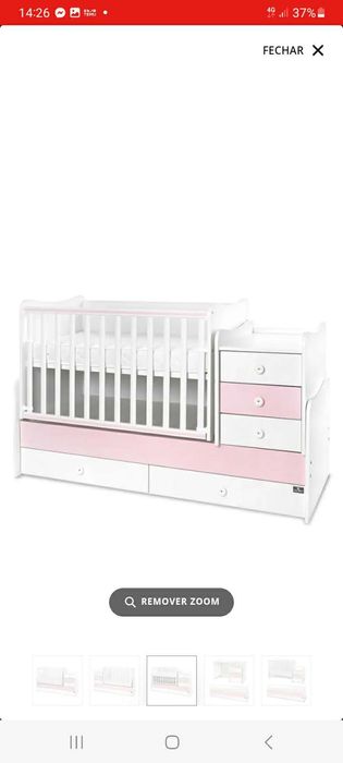 Cama convertivel Lorelli 120x60 berço cama 1.70 x 60cm