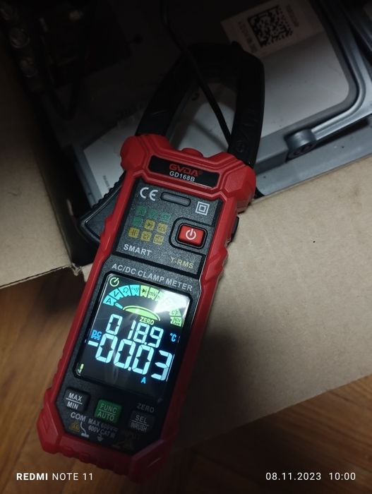 GVDA 168B токовые клещи мультиметр AC/DC True rms 6000отс.