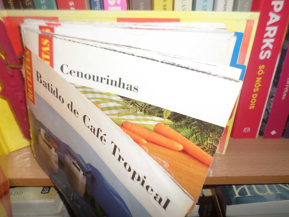 Capa com receitas/ 1 livros / revistas