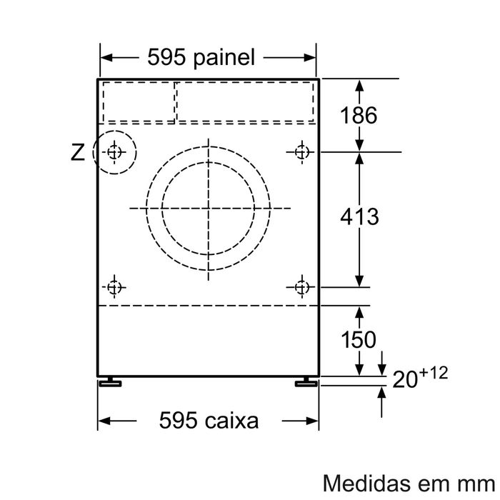 Máquina de lavar e secar roupa encastre BOSCH WKD24362ES