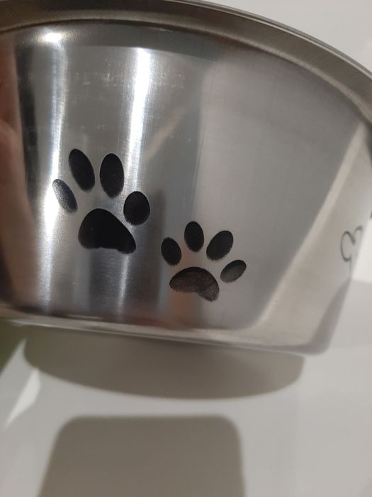 Conjunto manta + comedouro em inox