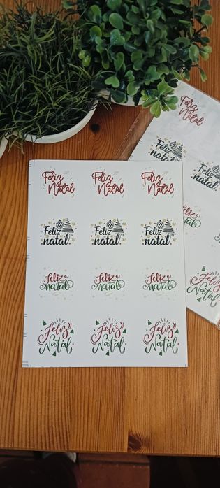 120 adesivos de Natal