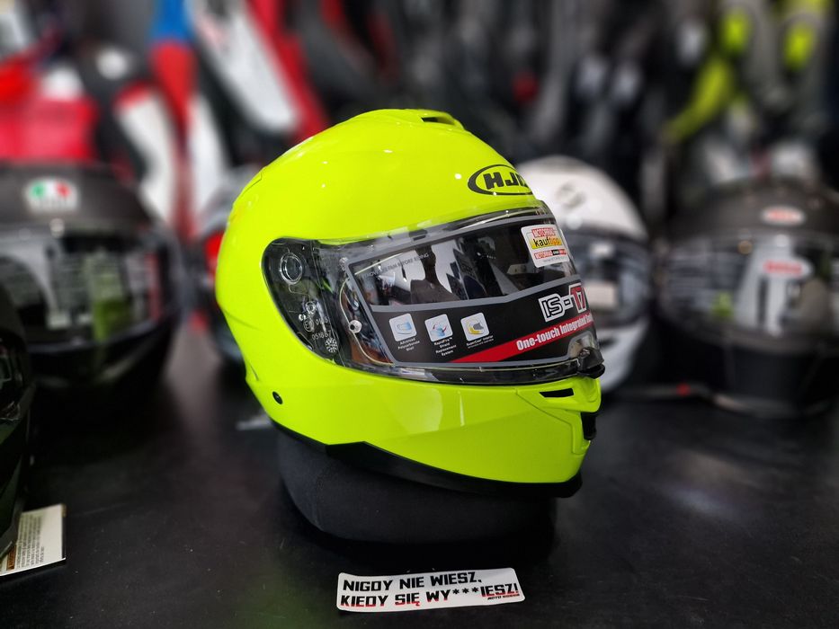 Kask HJC IS-17 SOLID FLUORESCENT Green'XXS !Sklep! !Promocja!