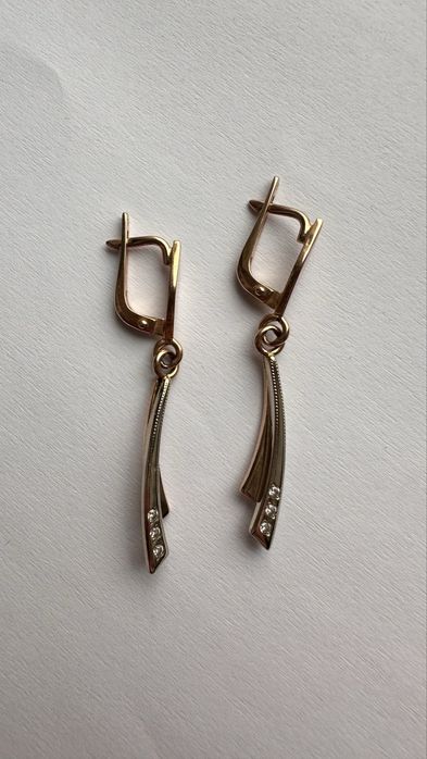 АКЦИЯ Серьги золотые 585, вес 4,66 грамм сережки золоті