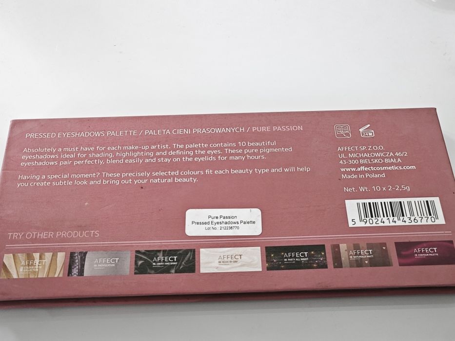 Affect Pure Passion - paleta 10 cieni do powiek