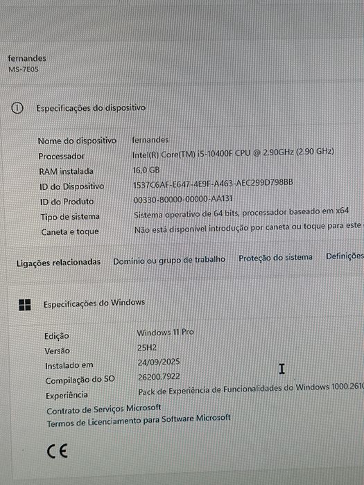 Troco macbook Setup Gaming Ler descrição : RTX 3060 12GB | i5-10400F | Monitor AOC 27” 165Hz |
