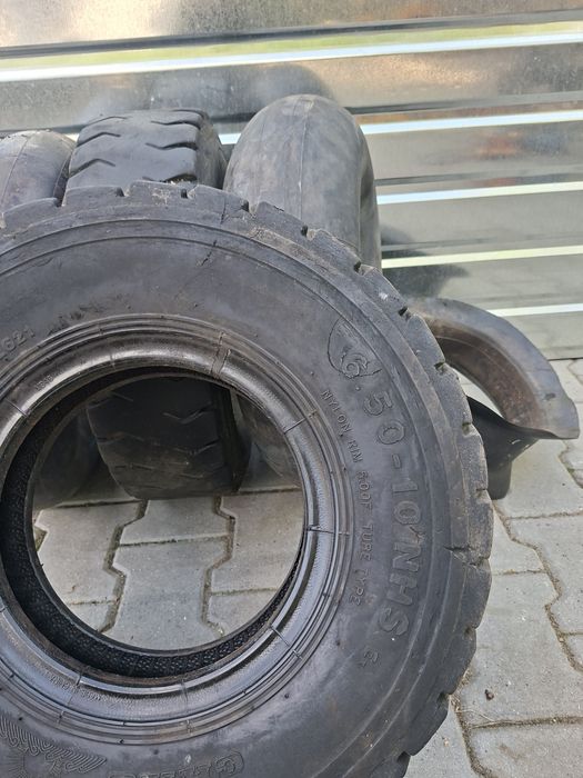 Opony przemyslowe pompowane 6.50-10 z dętką i ochraniaczem