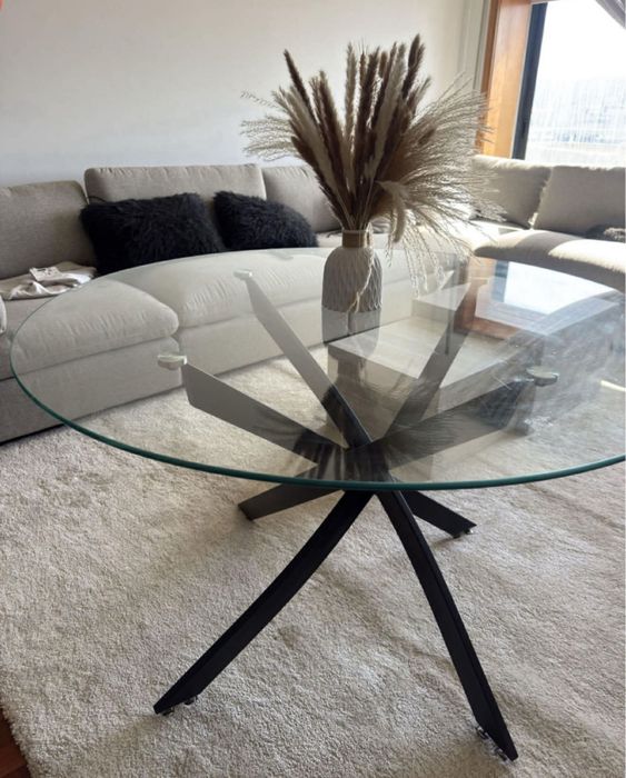 Mesa de vidro 1.20