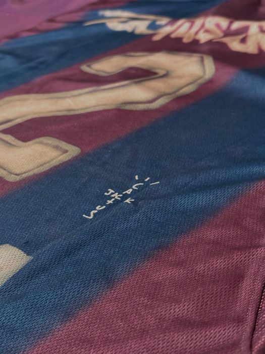 CJ X Nike X FC Barcelona Retro 2000/01 Home Skeleton Jersey M