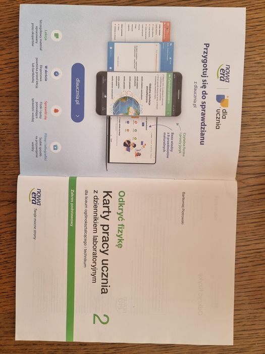 Odkryć fizykę 2 Podstawa Karty pracy ucznia z dziennikiem laboratoryjn