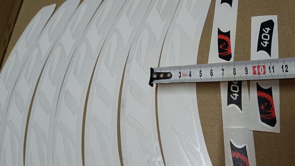 Zipp 404 Zestaw Naklejek na felgi rowerowe