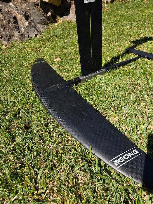 Foil GONG Curve H carbon XXL V2 + Fuselagem Titânio + Stab Fluid H + Mastro 75