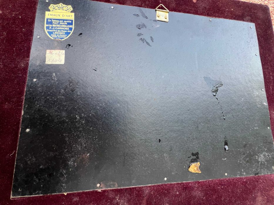 Obraz emaliowany Limoges ,sygnowany -Francja   30x40cm