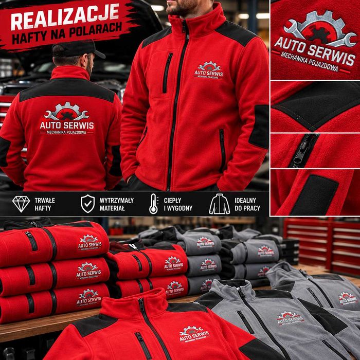 Polar roboczy z haftem logo firmy od 1 szt. Odzież firmowa 99 zł