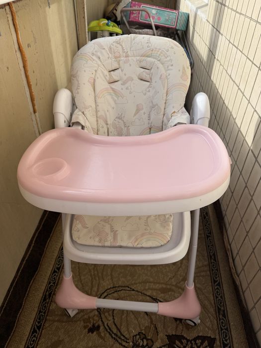 Стільчик для годування Bambi M3233 Unicorn Pink