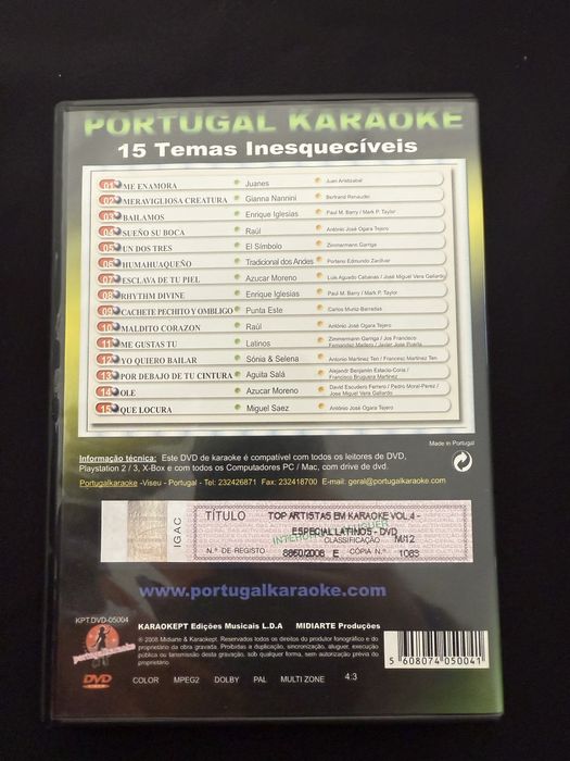 Dvds de karaoke originais