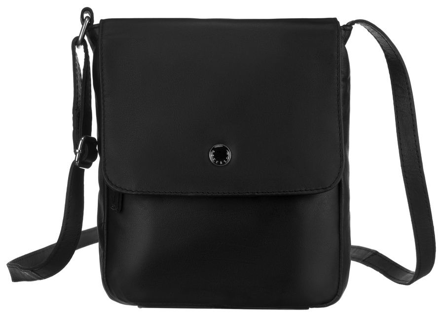 skórzana listonoszka damska z klapką - peterson