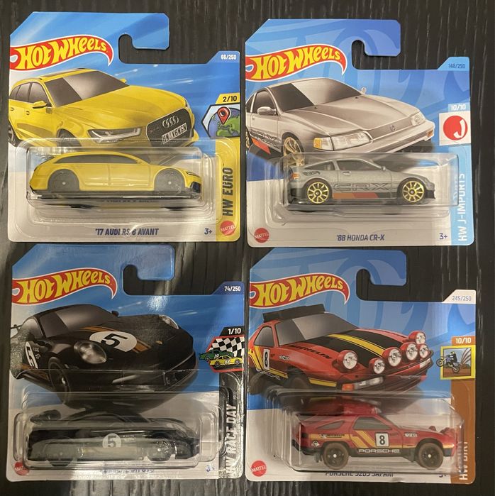 Hot wheels novos Audi PORSCHE Honda