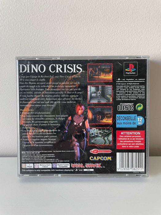 Dino Crisis PS1 - Caixa Original + Manual + Disco